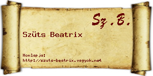 Szüts Beatrix névjegykártya